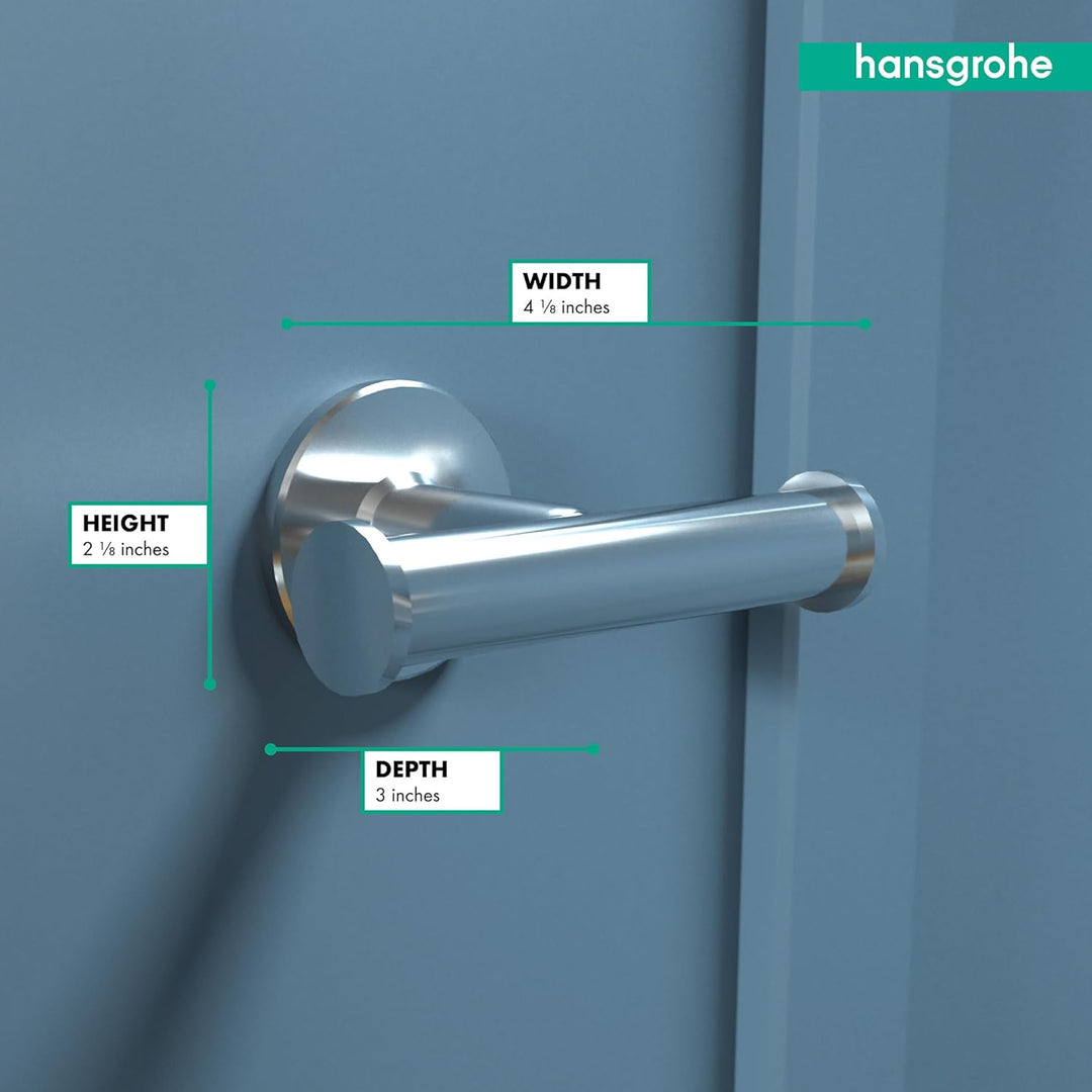 hansgrohe Logis Universal Handtuchhalter (Doppelhaken, Badzubehör) Chrom, Doppelhaken