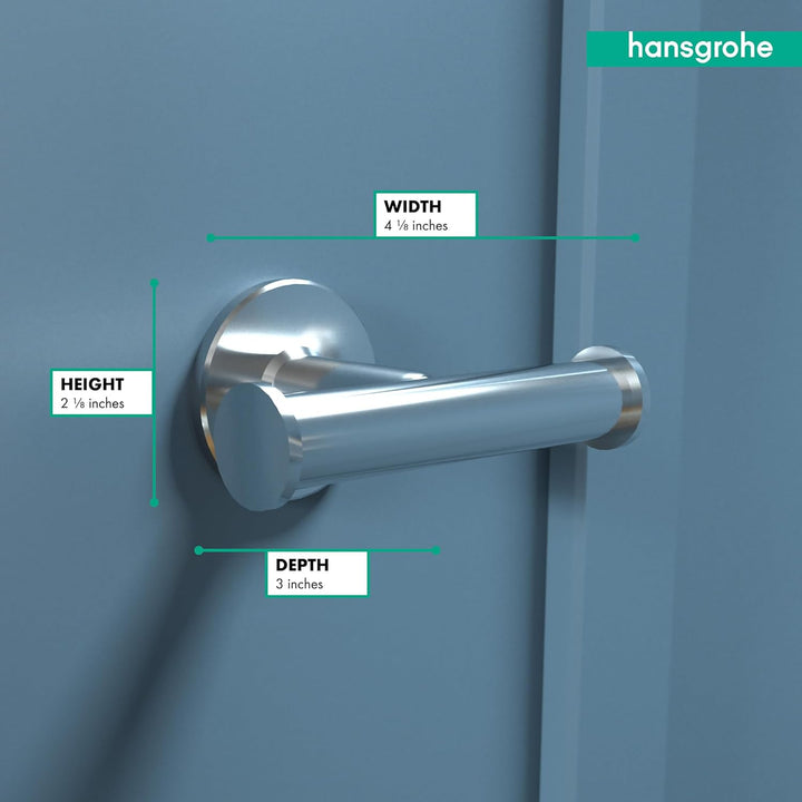 hansgrohe Logis Universal Handtuchhalter (Doppelhaken, Badzubehör) Chrom, Doppelhaken
