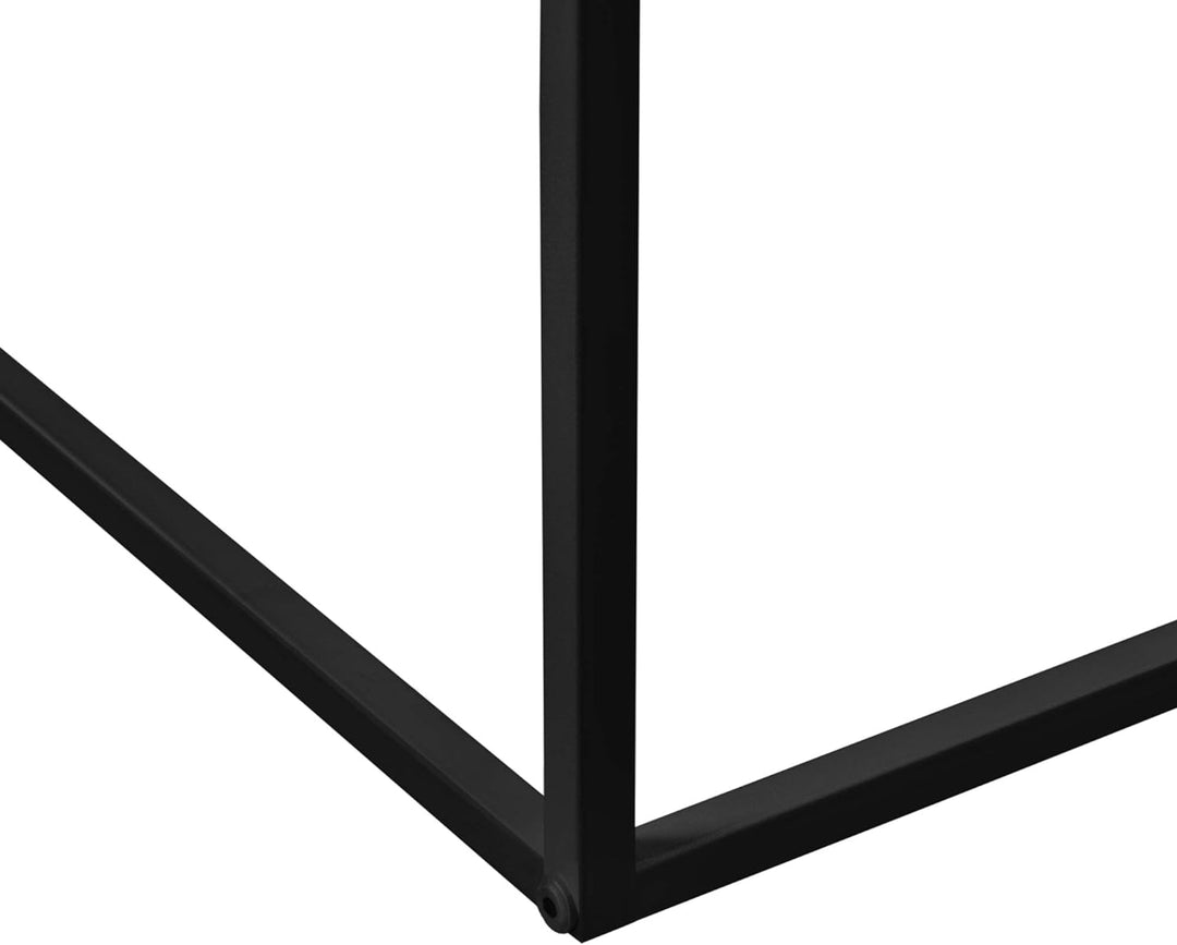 [en.casa] 2er Set Tabletttisch Schwarz mit Abnehmbaren Servierplatten Beistelltisch Set Serviertisch