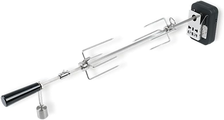 MOESTA-BBQ 10094 Smokin' PizzaRing Rotisserie-Set – Elektrischer Spiessdreher für Kugelgrill mit 60