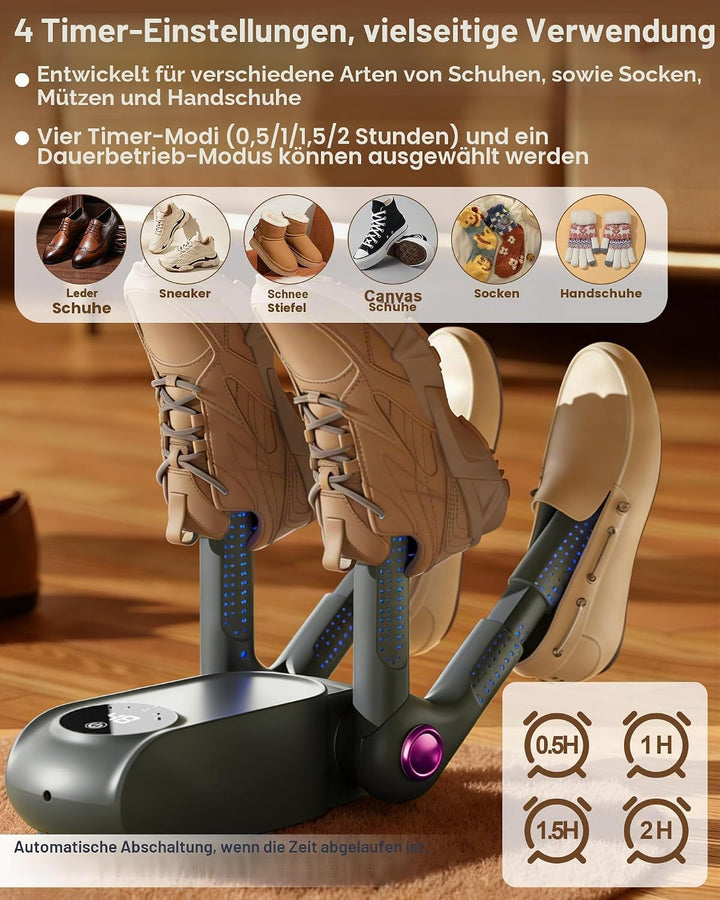 Schuhtrockner Elektrisch Antibakteriell Fussballschuhe Shoe Dryer Schuh Trockner Schuhheizung Elektr