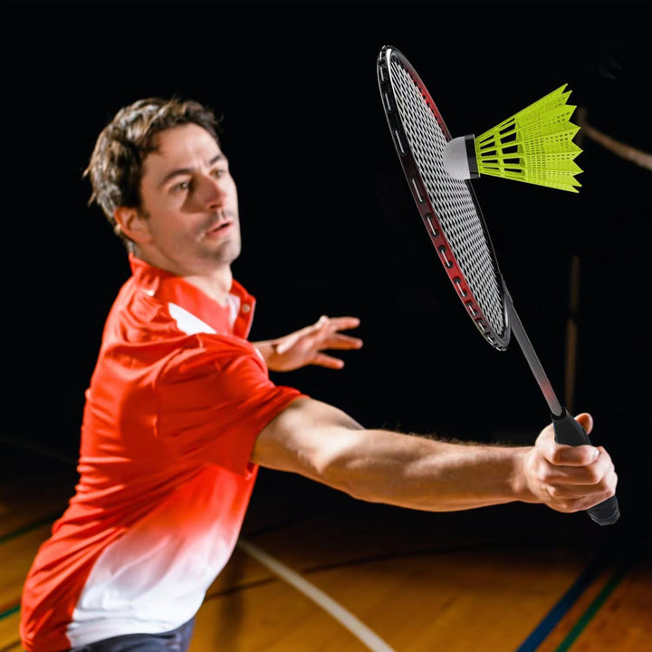 KH Federball Set Badminton Schläger Set of 2 oder 4 für Erwachsene Kinder, Schläger, Federbälle und