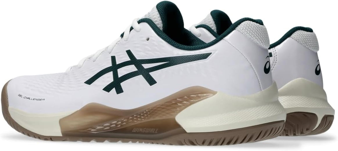 ASICS Damen Gel-Challenger 14 ClaySneaker 41.5 EU White Saxon Green, 41.5 EU White Saxon Green