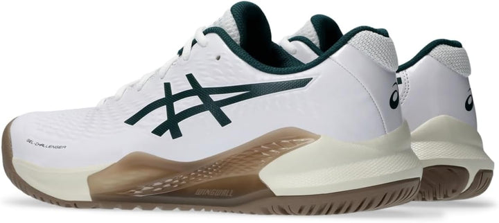 ASICS Damen Gel-Challenger 14 ClaySneaker 41.5 EU White Saxon Green, 41.5 EU White Saxon Green