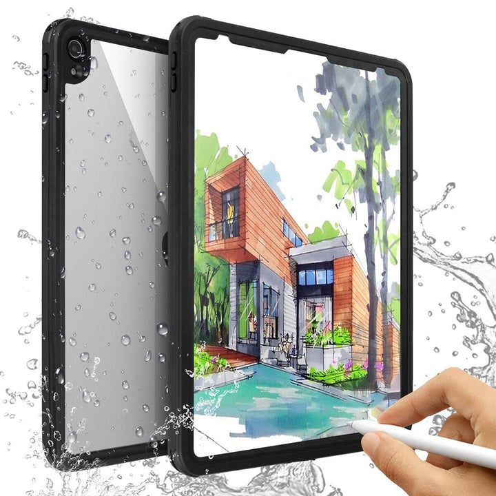AICase Hülle für IPad Pro 12.9 Zoll 2018 Wasserdichte Hülle mit Kickstand Lanyard,360 Rundum Schutz