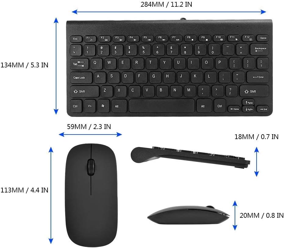 K168 Tastatur Maus Set,Kabelgebundene Tastatur Maus Set,Amerikanisches QWERTY Layout,Runde Tastenkap