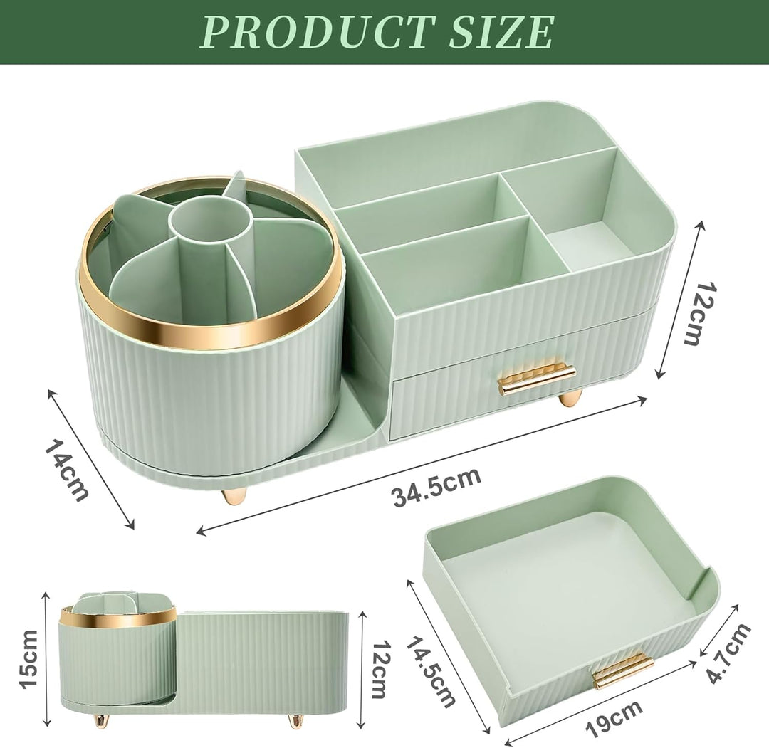 Cinnani Make Up Kosmetik Organizer, 360° Drehbarer Multifunktionale Kosmetikaufbewahrung,Beauty Orga