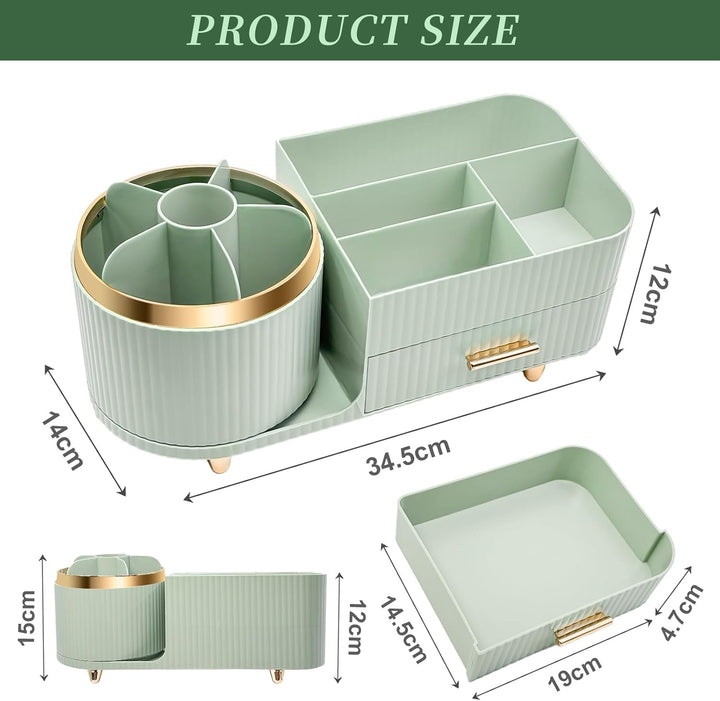 Cinnani Make Up Kosmetik Organizer, 360° Drehbarer Multifunktionale Kosmetikaufbewahrung,Beauty Orga