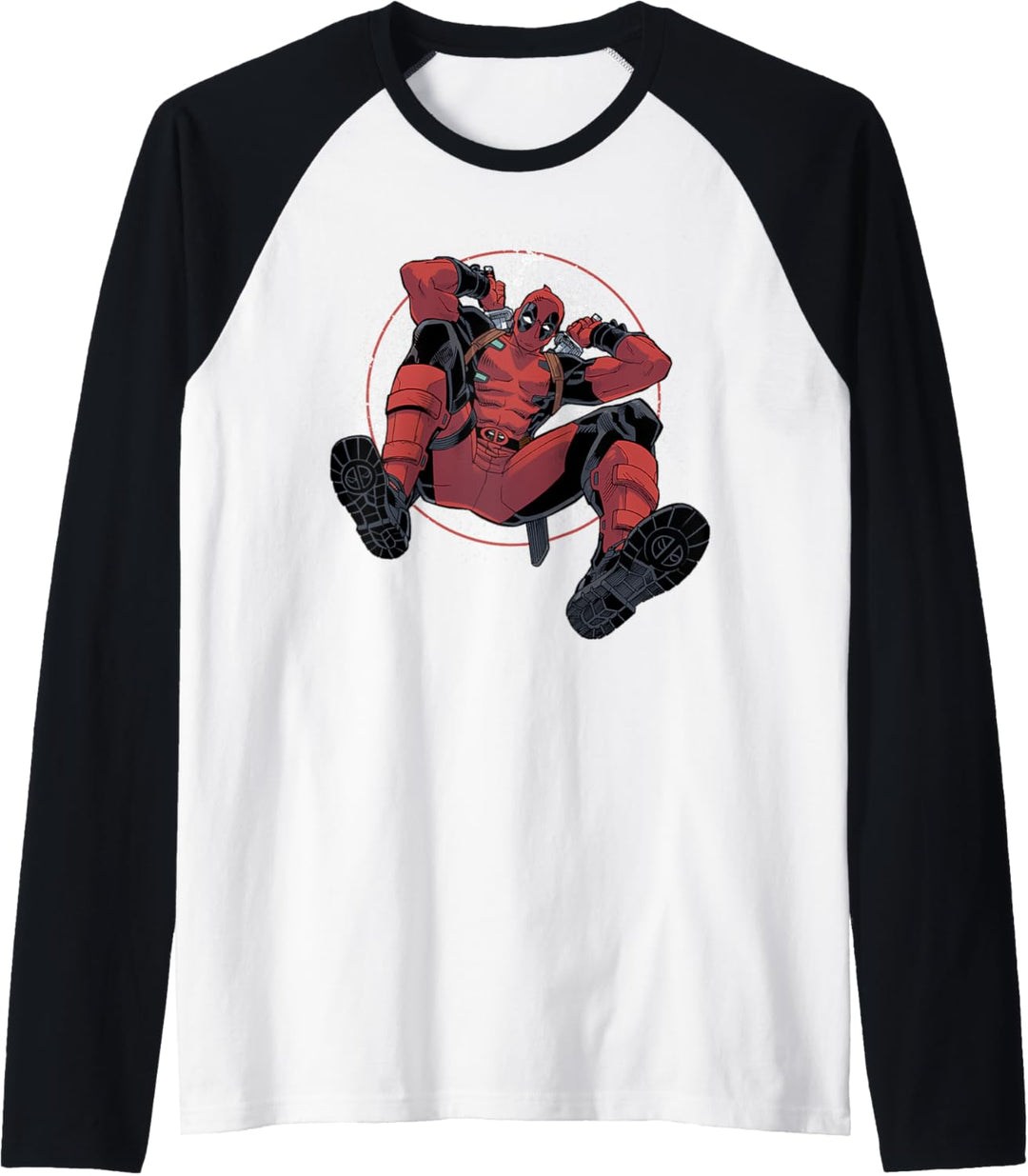 Marvel Deadpool Splatter Circle Raglan