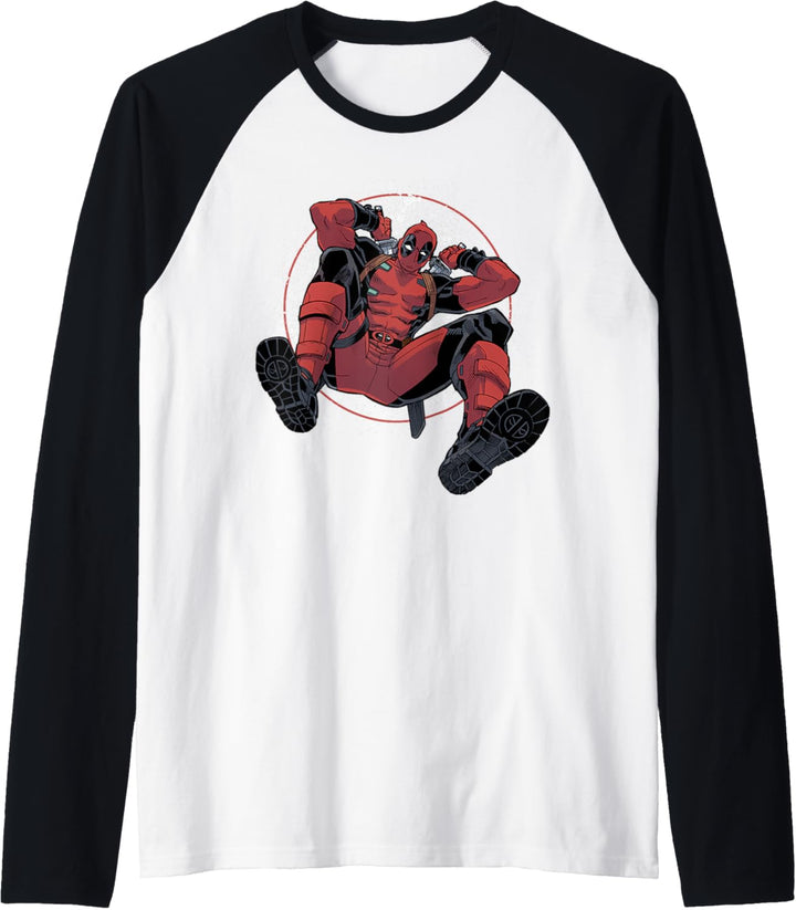 Marvel Deadpool Splatter Circle Raglan