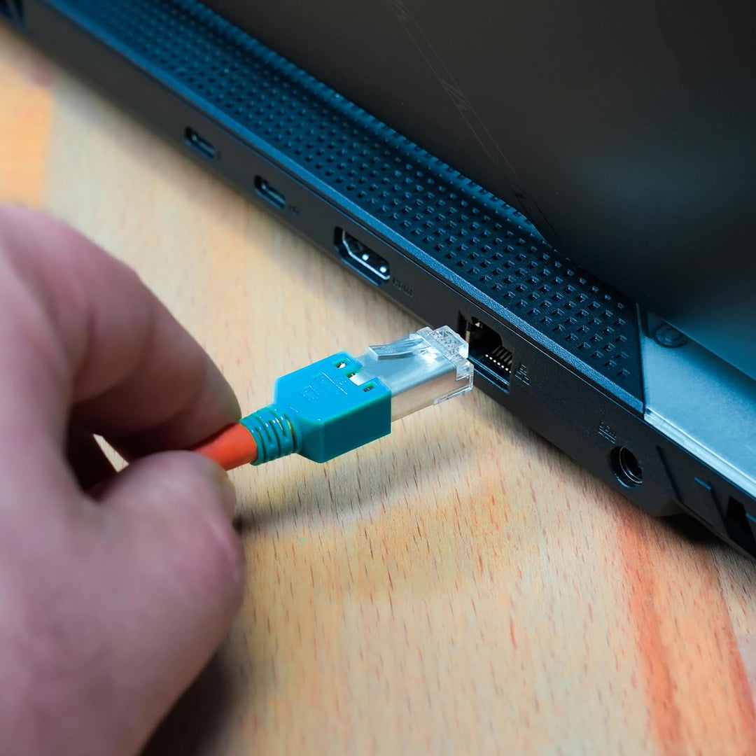 BIGtec RJ45 Stecker Netzwerkstecker 50 Stück Hirose TM11 blau Hochgeschwindigkeits Verbindung für Fa