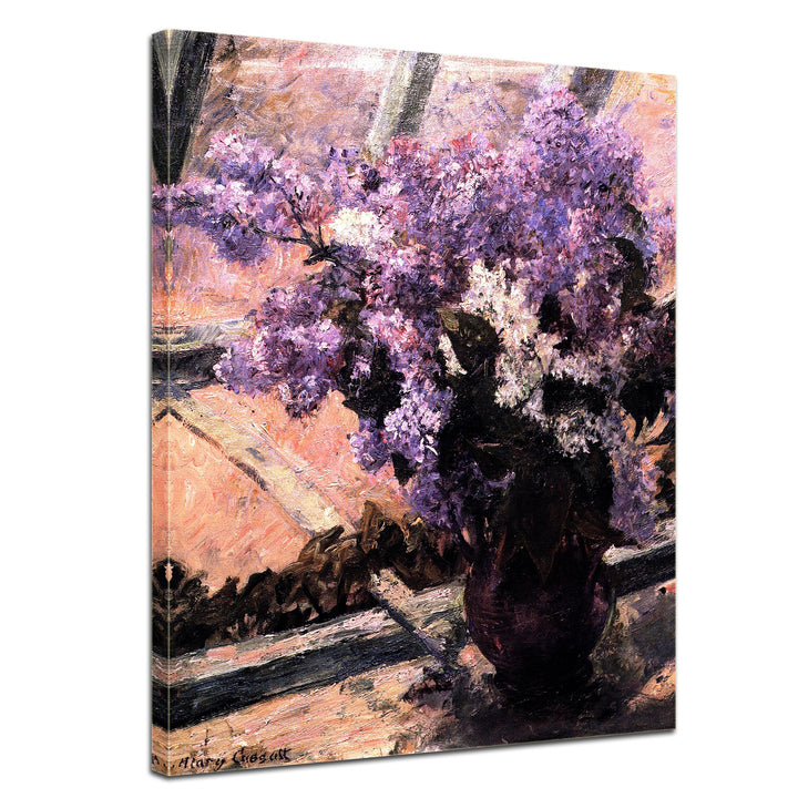 Bilderdepot24 Bild auf Leinwand | Mary Cassatt Flieder in einem Fenster in 50x60 cm als Wandbild | W