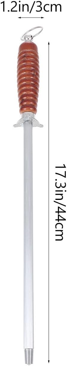 BESTOYARD Professioneller Wetzstahl für Messer aus Kohlenstoffstahl mit Holzgriff Präzises Schleifen