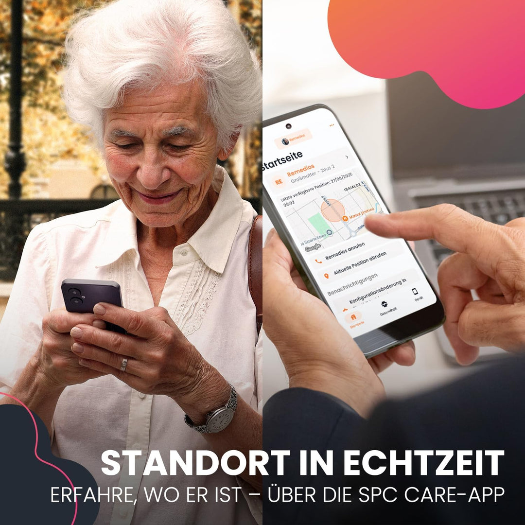 SPC Zeus 2 + Handyhülle | Smartphone für Senioren Kompatible mit App Fernverwaltung und -ortung | Ea