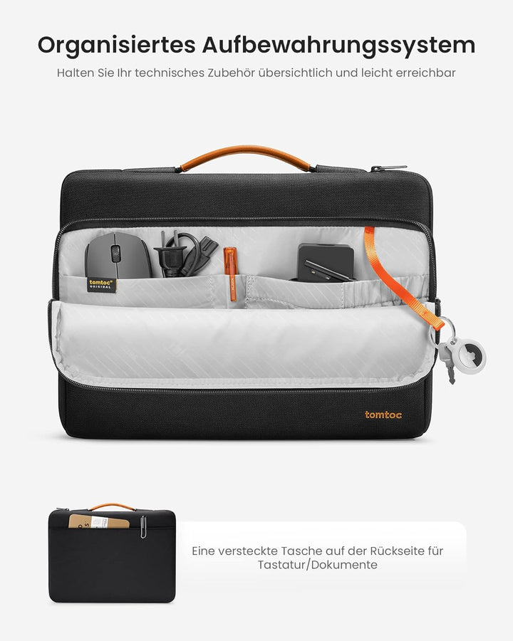 tomtoc 360° Tasche Hülle für 13 Zoll Microsoft Surface Pro 9/8/X mit Signature Keyboard oder X Keybo