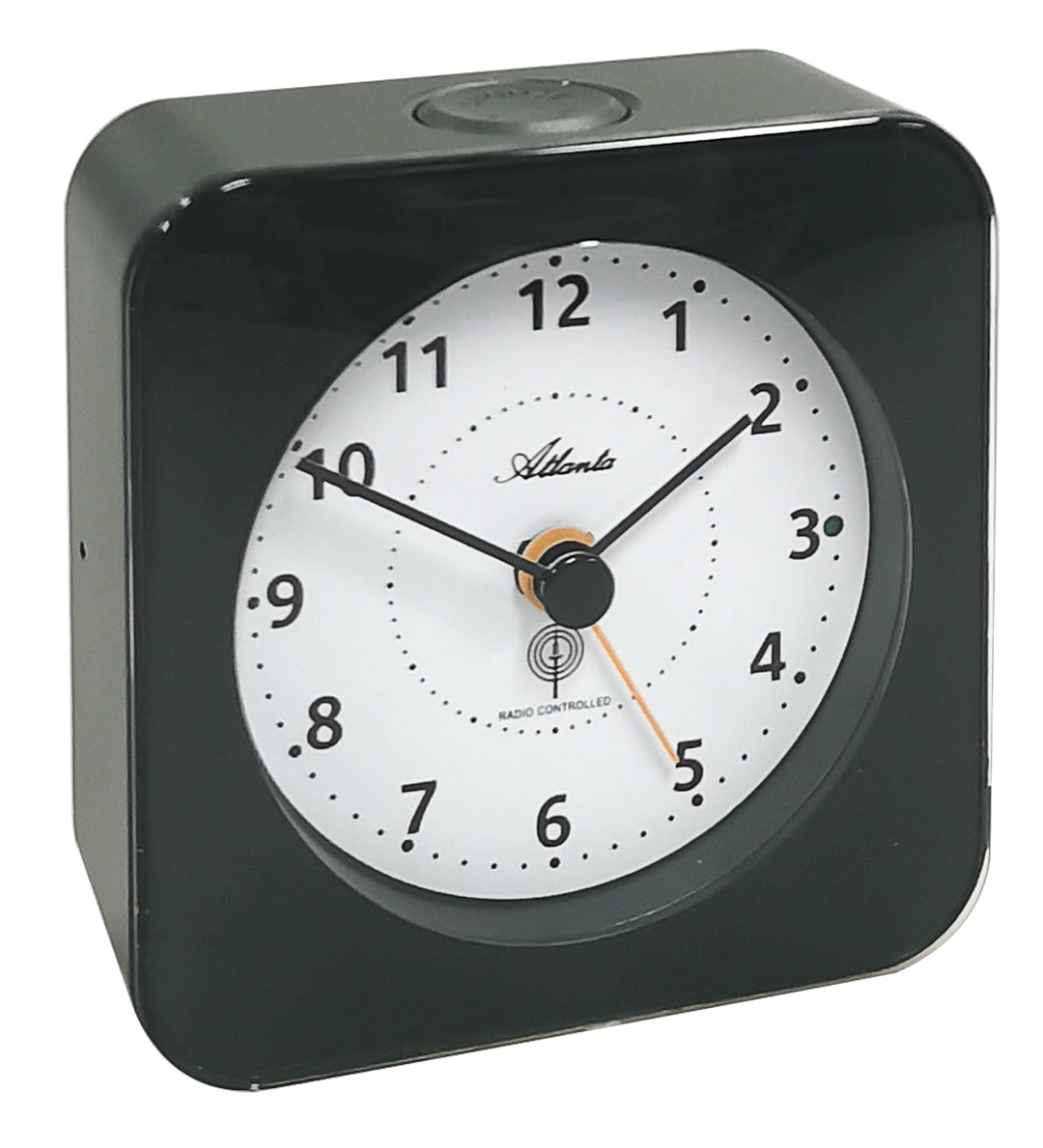 Funkwecker Reisewecker Radio Controlled Analog Licht Snooze Crescendo Zahlen - 1846/4 (Anthrazit), A