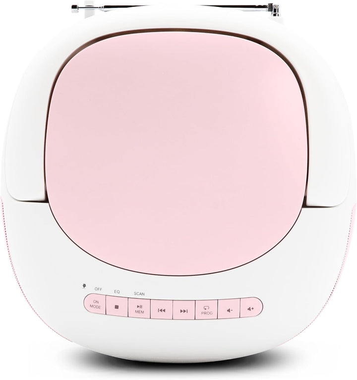 CD Player Radio Eden Bluetooth, MP3 mit USB-Anschluss, Micro-SD-Karte - Rosa - Metronic 477185