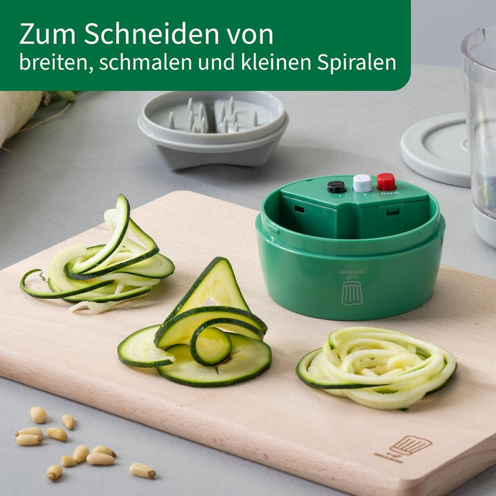Chefkoch trifft Fackelmann Spiralschneider aus ABS & Edelstahl – 13 x ø9 cm – Für breite, schmale &