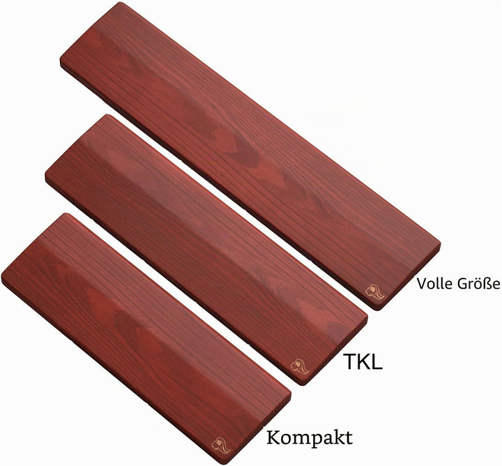 Glorious Gaming Wooden Keyboard Wrist Rest (Kompakt) - Weisse Esche, mittelgrobe Maserung, glatte Ob