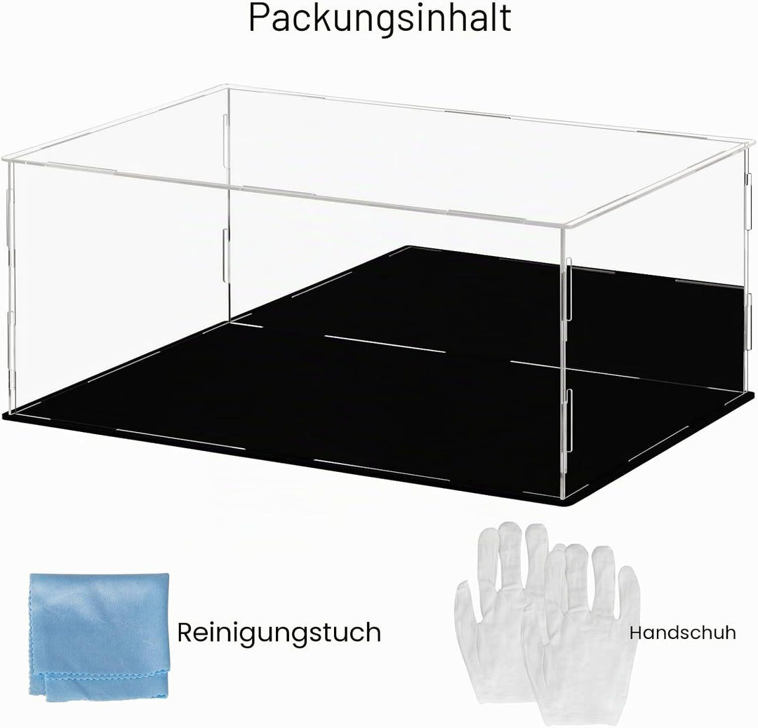 Ecoseao Acyrlic durchsichtige Display Box, mit Spiegelmontage Arbeitsplatten Würfel für Sammlerstück
