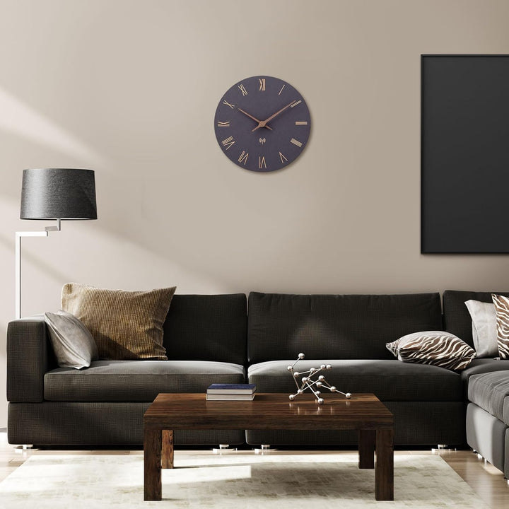 Funkuhr Wand MDF Holz Wanduhr Ohne TickgeräUsche Lautlos 30cm Quarz Batterie Gross Wanduhren Einfach