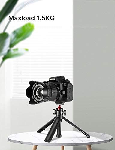 Mini Kamera Stativ, Desktop Vlogging Stativ mit 360° Kugelkopf 1/4 Schraube Cold Shoe Mount, Video S