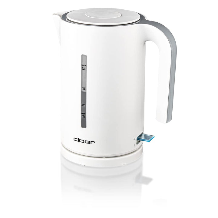 Cloer 4111 Wasserkocher, 2200 W, grosse Wasserstandsanzeige, Trockengeh- und Überhitzungsschutz, 1,7