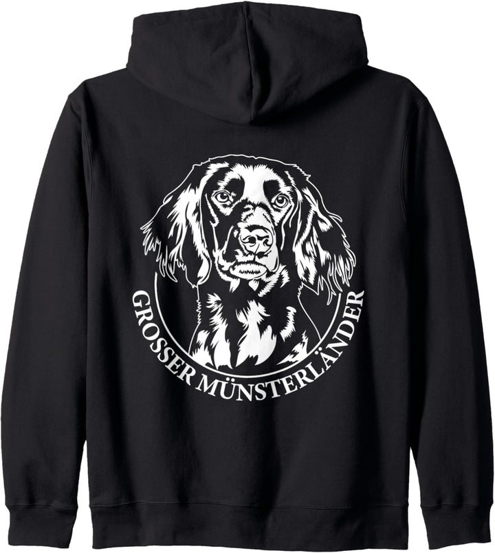 Grosser Münsterländer Portrait Hund Hundeportrait Hunde Kapuzenjacke