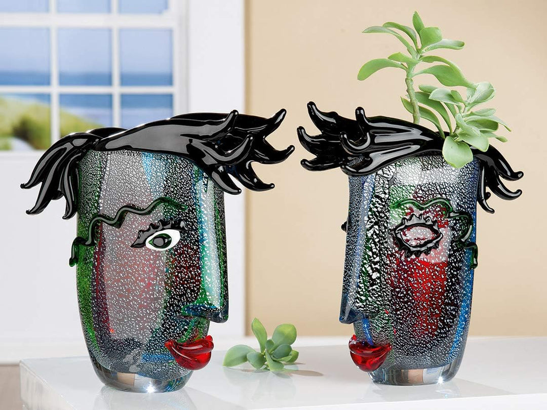 GILDE GLAS art Vase Design - Glasvase und Kunstobjekt modern Höhe 30 cm Höhe 30 cm 0_mehrfarbig, Höh