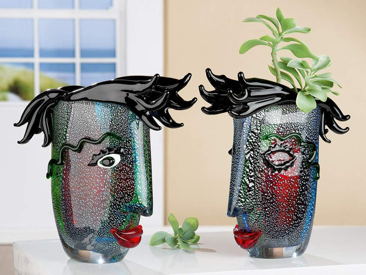 GILDE GLAS art Vase Design - Glasvase und Kunstobjekt modern Höhe 30 cm Höhe 30 cm 0_mehrfarbig, Höh