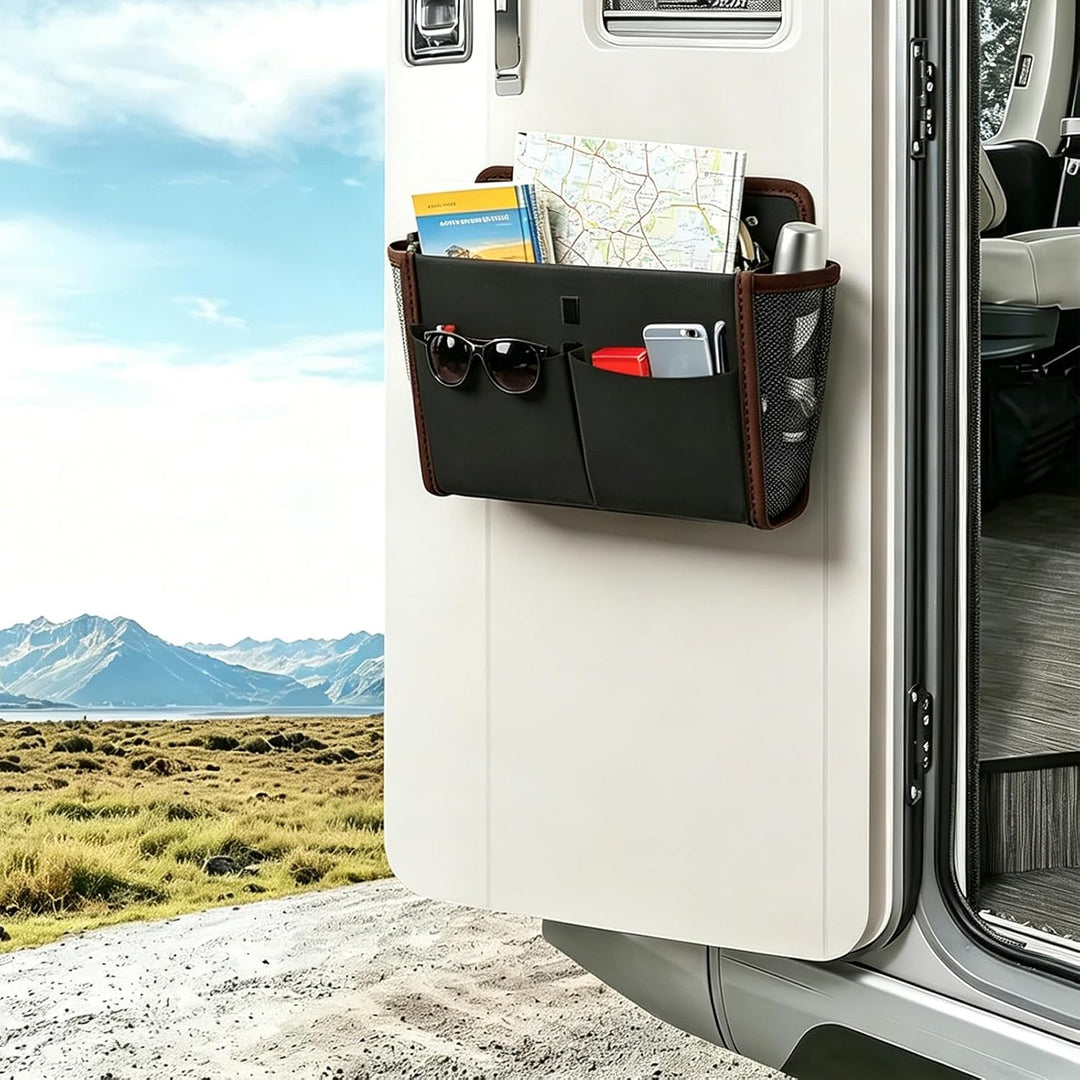 2 Stück Wohnmobil Camping Organizer, Tür Organizer Hängend Selbstklebend, Hängeorganizer Platzsparen