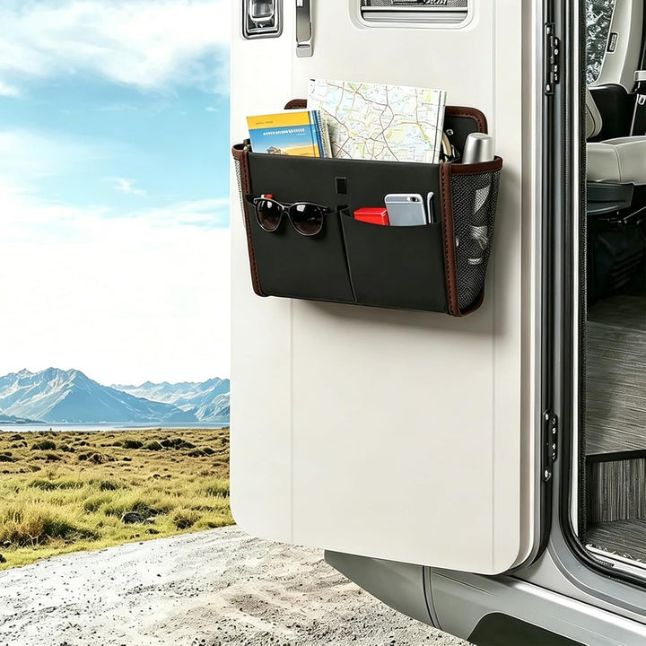 2 Stück Wohnmobil Camping Organizer, Tür Organizer Hängend Selbstklebend, Hängeorganizer Platzsparen