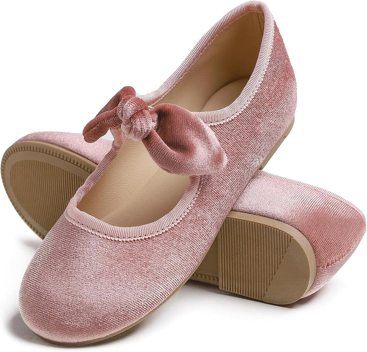 Feversole Girls Cute Dress, Mädchen süsses Kleid Mary Jane Schuhe weiche Party Urlaub Ballerinas 31