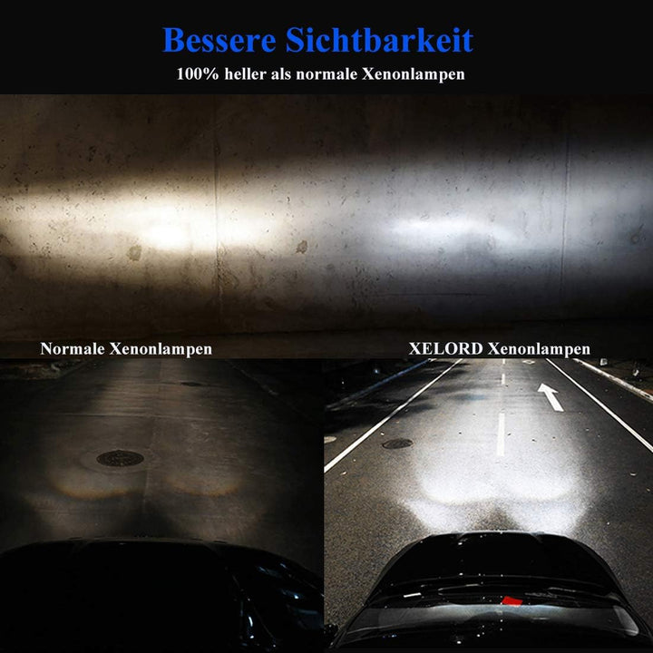 XELORD D3S 6000k Xenon Brenner Birne 35W HID Scheinwerferlampe 12V Autolampe(2 Stück)