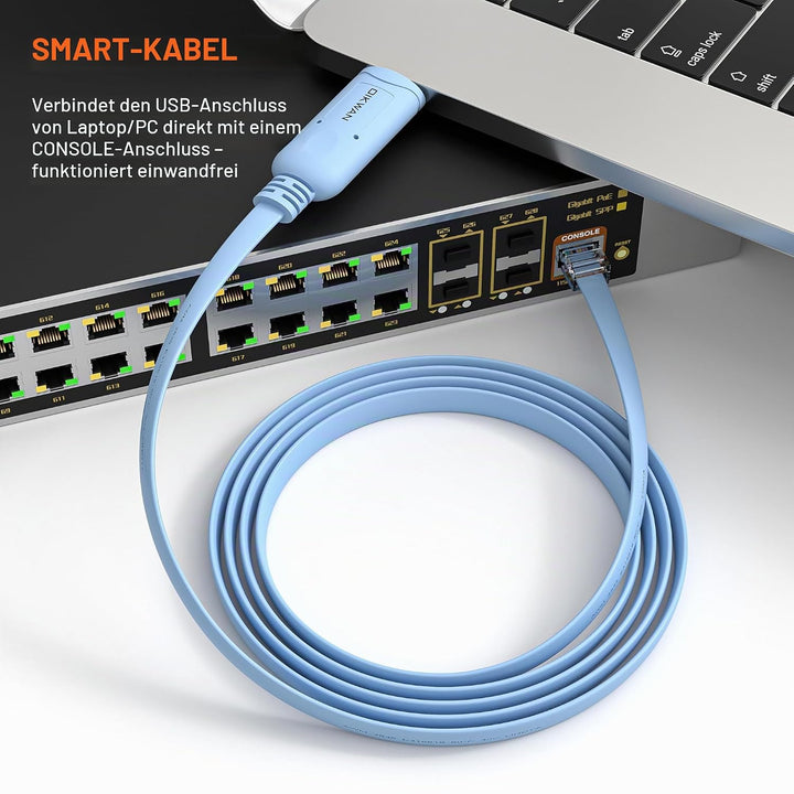 OIKWAN USB Konsolenkabel, USB auf RJ45 Konsolenkabel für Cisco Router/AP Router/Switch/Windows 7, 8