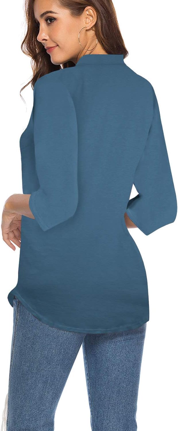CEASIKERY Damen Shirt Tunic Shirt Tunic S Blau - Peacock Blue, S Blau - Peacock Blue