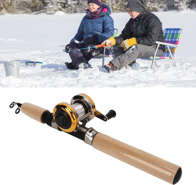 Alomejor Eisangelruten-Set, Winter-Eisangelausrüstung Tackle Tool Set mit Jigs für Eisangeln für Erw