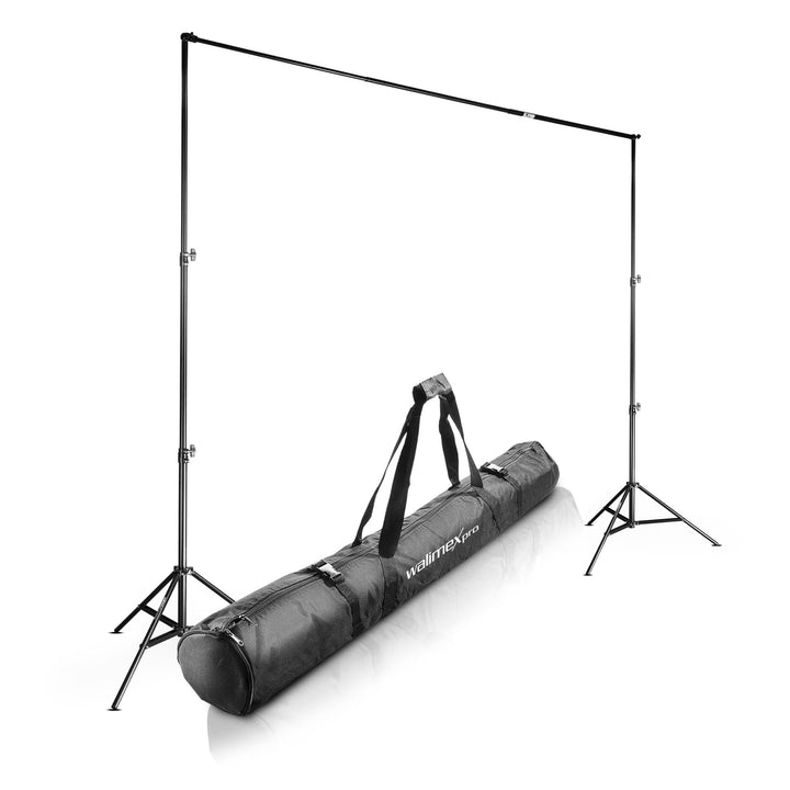 Walimex pro Teleskop Hintergrundsystem XL 225-400cm - extra grosses Fotohintergrund System für Studi