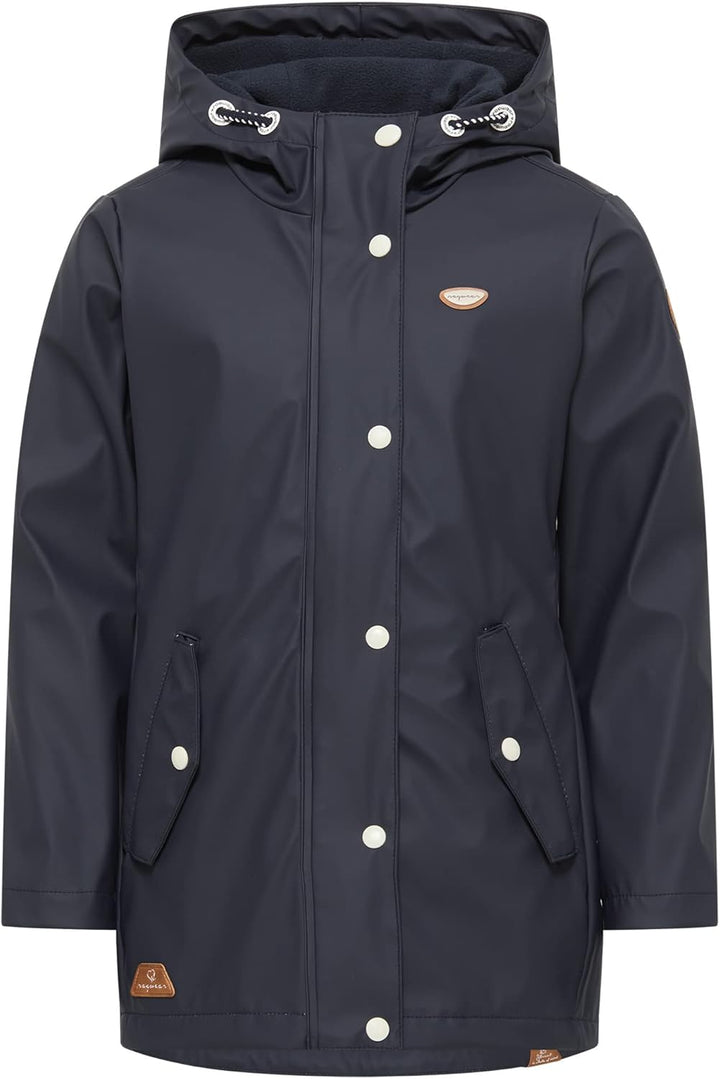 Ragwear Marjanka Mädchen Jacke Regenjacke Übergangsjacke Kinder Regenmantel Mantel Coat 128 Navy, 12