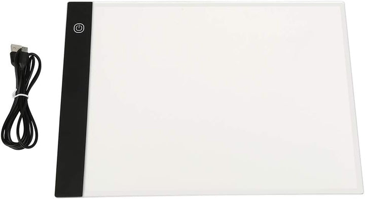 OHMG 4 mm Leuchttafel A4 Zeichnung, Leuchttisch, ultradünn, mit verstellbarer Helligkeit, LED, Zeich