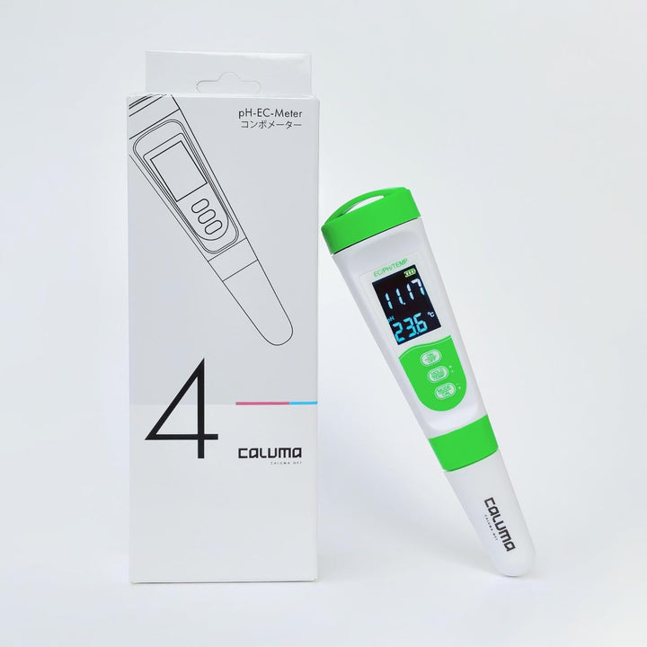 Caluma 3-in-1 pH-EC-Temp Grow Messgerät Combi-Messer Hydroponik PH-EC-Messgerät
