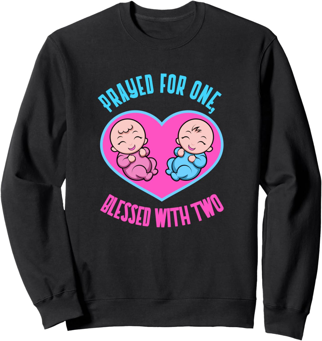 Gesegnet mit Zwillingen, die Mutter Nettes Neugeborenes erwarten Sweatshirt
