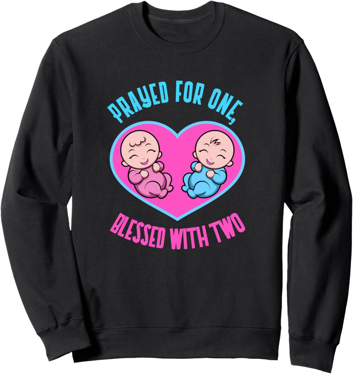 Gesegnet mit Zwillingen, die Mutter Nettes Neugeborenes erwarten Sweatshirt