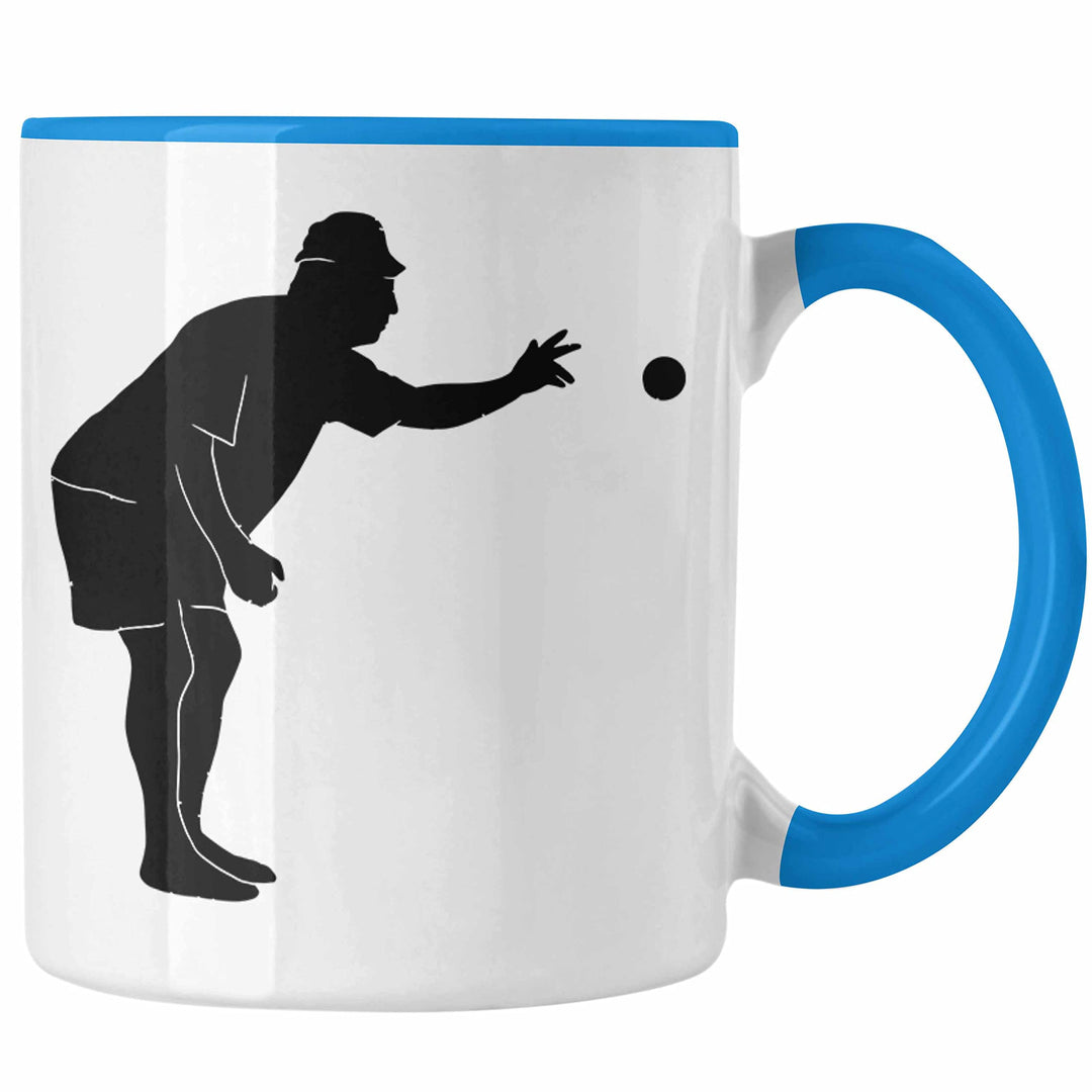 Trendation - Boule Tasse Geschenk Boule-Spieler Geschenkidee Spruch Grafik Werfender Boule Spieler (