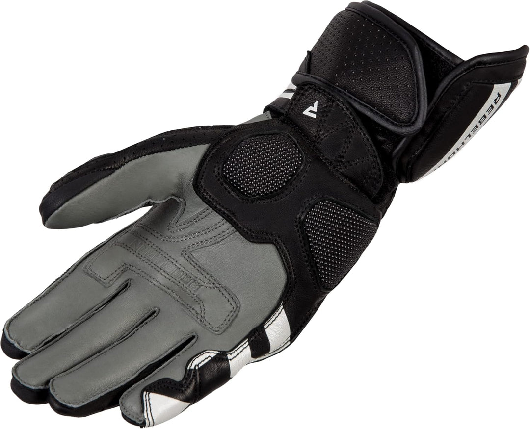 REBELHORN Fighter Motorradhandschuhe Herren | Känguru und Ziegenleder | Knöchel- und Fingerschutz |