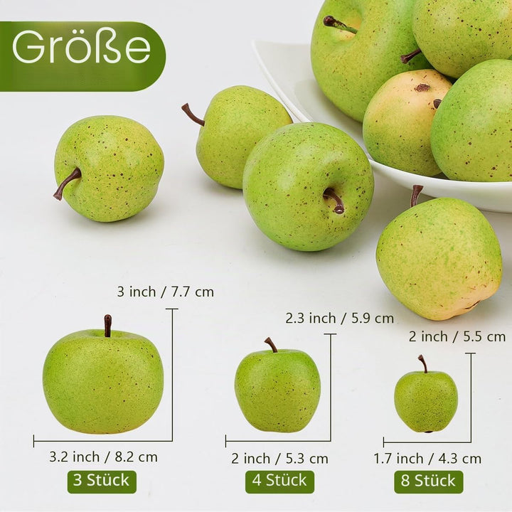 15Pcs künstliche Äpfel Gefälschte Früchte Schaumstoff Kunststoff Apfeldekorationen Faux Simulation A