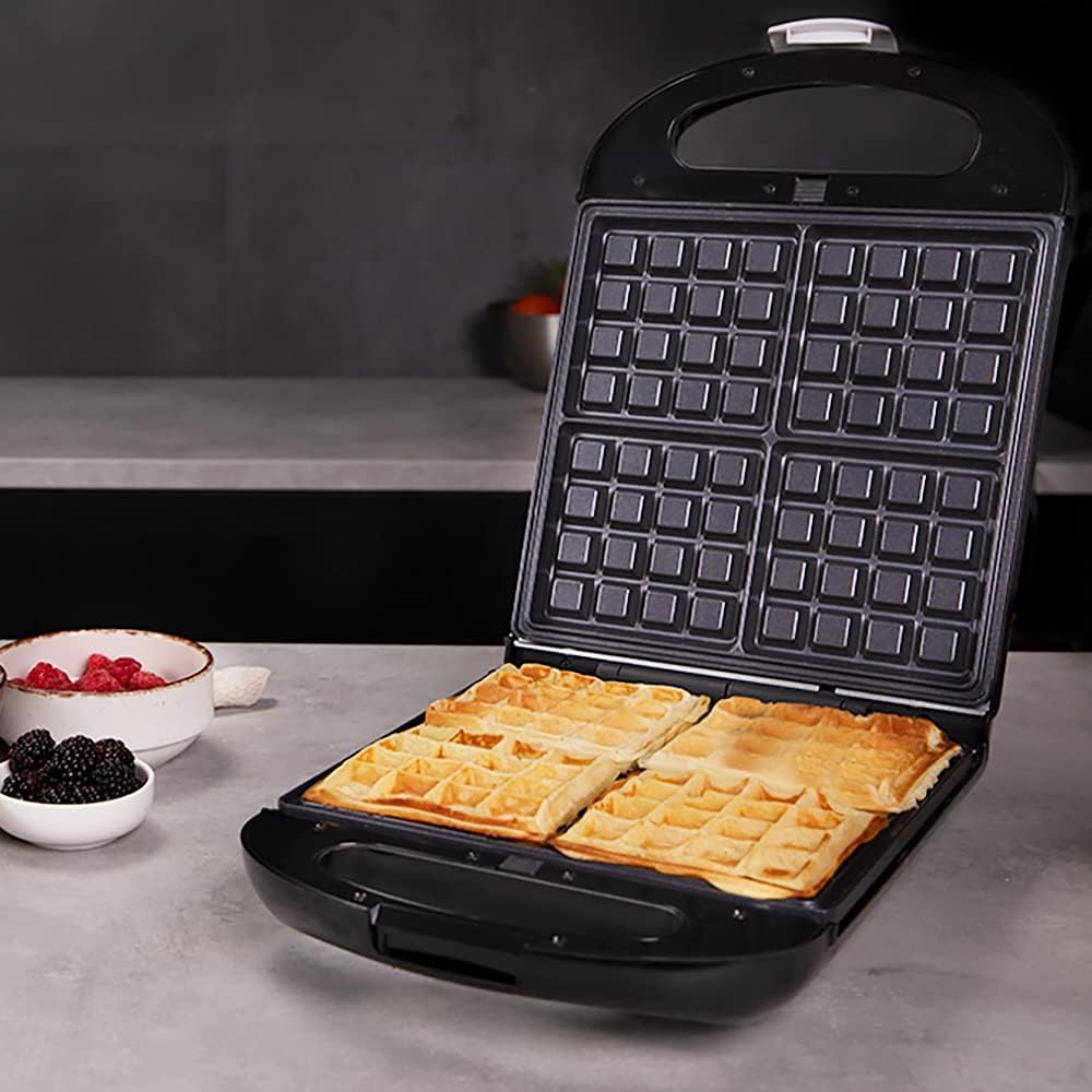 Cecotec Sandwichmaker Rock´nToast Family 3in1. Für 4 Sandwiches in Edelstahlausführung, 1500 W Leist