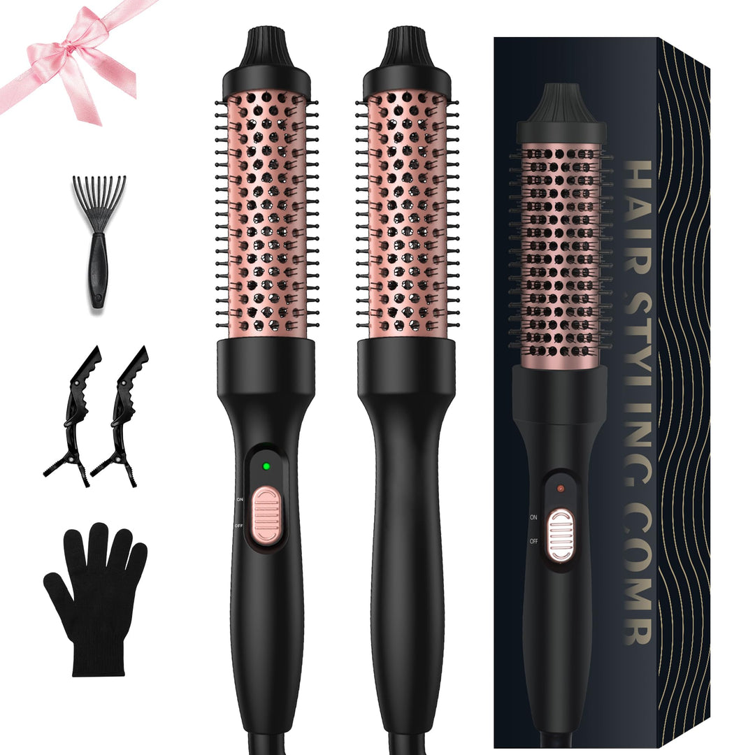 UKLISS Thermobürste 32mm Thermal Brush, Pro Leichte Thermo Rundbürste 200℃, 3 in 1 Hot Brush Geeigne
