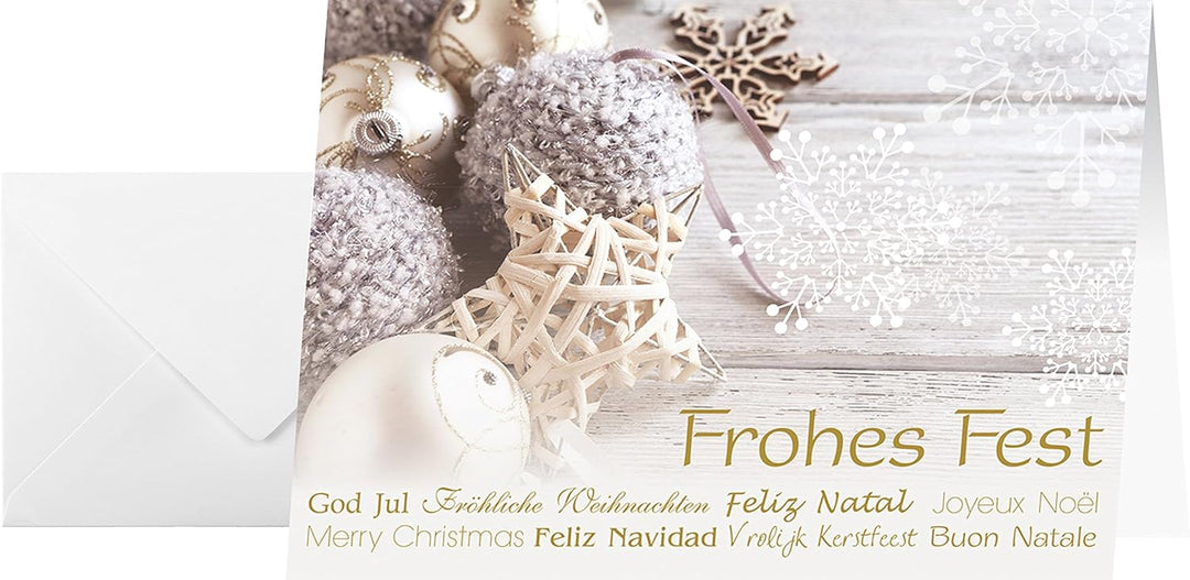 SIGEL DS034 Weihnachtskarten Set mit Umschlag | DIN A6 | 25 Stück "Christmas Feeling" | ideal zum Be
