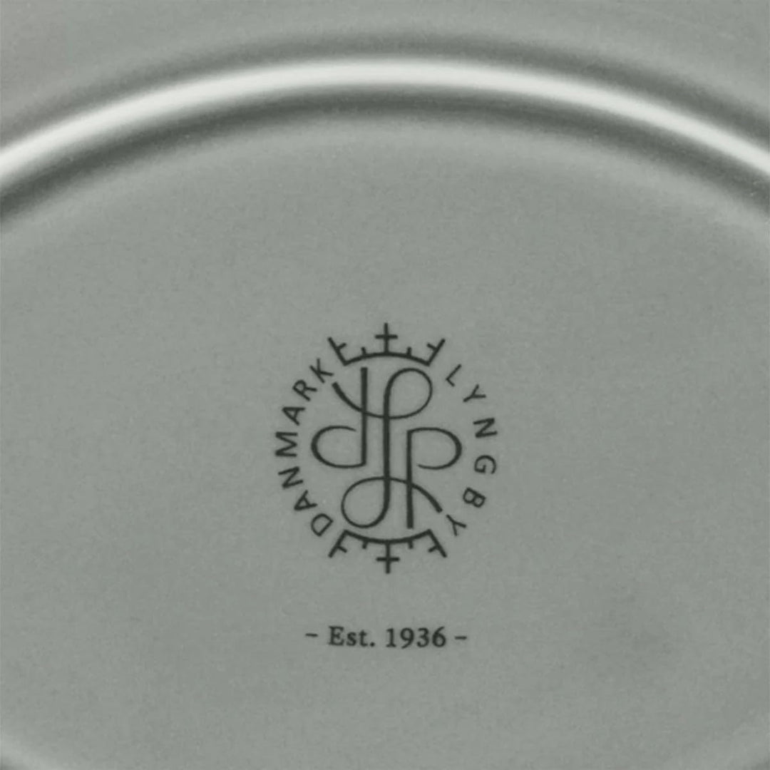 Lyngby Porcelæn - Rhombe Earth Servierplatte oval 21,5 x 28,5 cm, Moss Grau, Grau